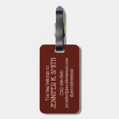 Étiquette À Bagage Cuisine Tandoor de nourriture indienne Poulet Tand (Dos Vertical)