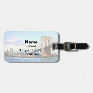 Étiquette À Bagage Culée new-yorkaise du pont de Brooklyn