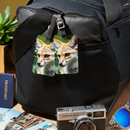 Étiquette À Bagage Cunning Fennec Fox, (Recto & Verso)