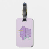 Étiquette À Bagage Cupcake Délice Violet (Dos Vertical)