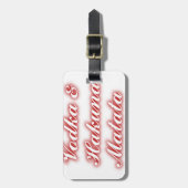 Étiquette À Bagage Cupcakes Rouge Vodka Hakuna Matata FUNNY. (Devant Vertical)