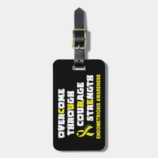 Étiquette À Bagage CURE...Endometriose (Devant Vertical)