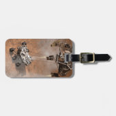 Étiquette À Bagage Curiosity Arrivant Sur La Surface Martienne. (Devant horizontal)