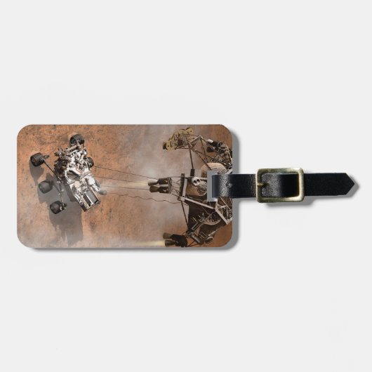 Étiquette À Bagage Curiosity Arrivant Sur La Surface Martienne. (Devant horizontal)