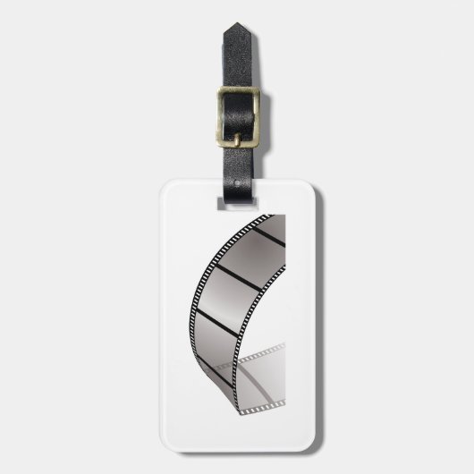 Étiquette À Bagage Curved Blank Film Strip (Devant Vertical)