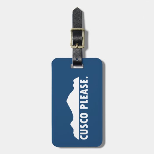 Étiquette À Bagage Cusco Pérou S'il vous plaît (Devant Vertical)