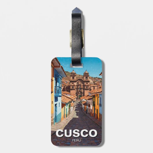 Étiquette À Bagage Cusco Pérou Voyage (Dos Vertical)