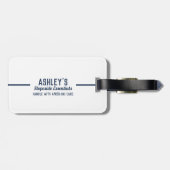 Étiquette À Bagage Custom Apres Ski Family Friends Ski Trip Group (Dos horizontal)