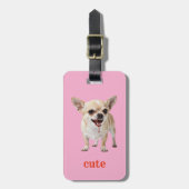 Étiquette À Bagage Custom Cute Chihuahua Aggro Nasty Vicious (Devant Vertical)
