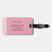 Étiquette À Bagage Custom cute pink angel pattern (Dos horizontal)