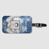 Étiquette À Bagage Custom Memorial Angel Wings Heart Ajouter une phot (Devant Horizontal)