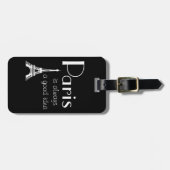 Étiquette À Bagage Custom Name Paris est toujours une bonne idée (Devant horizontal)