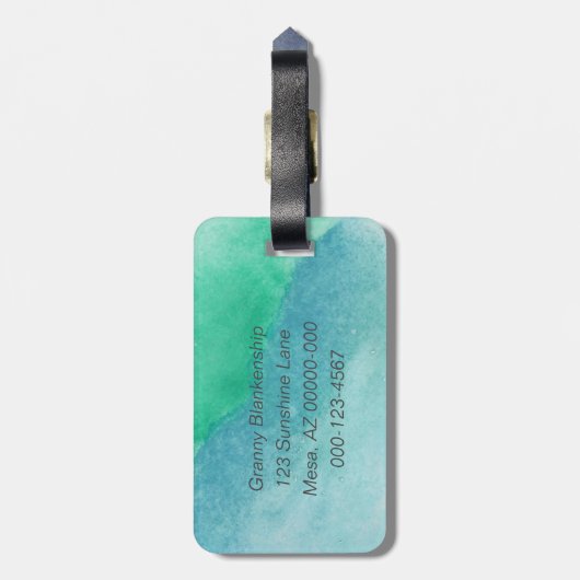 Étiquette À Bagage Custom Paper Hole (Dos Vertical)