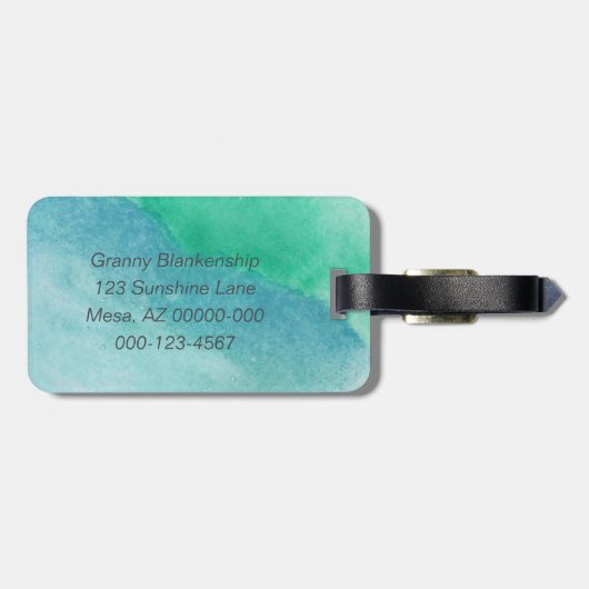 Étiquette À Bagage Custom Paper Hole (Dos horizontal)