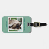 Étiquette À Bagage Custom Pet Photo & Name Double Sided (Devant horizontal)