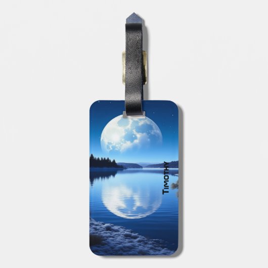 Étiquette À Bagage Customisé Ajouter votre photo (Dos Vertical)