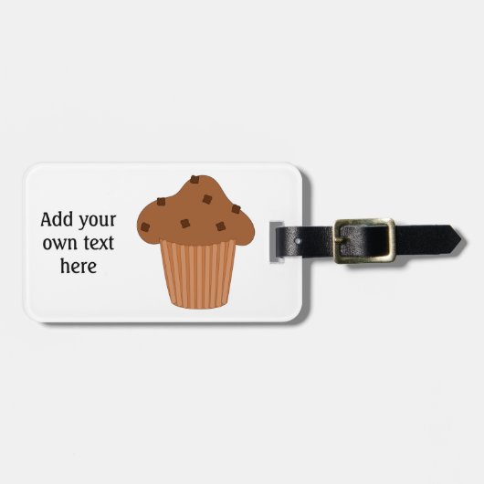 Étiquette À Bagage Customiser ce graphique Choc Chip Muffin (Devant horizontal)