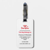 Étiquette À Bagage Customisez votre propre bagage Balise Un logo de p (Dos Vertical)