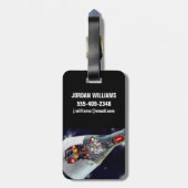 Étiquette À Bagage Cutaway Un Appareil Spacecraft Gemini À Deux Perso (Dos Vertical)