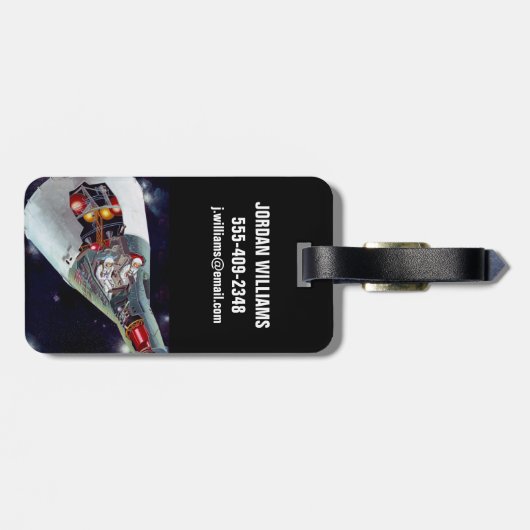 Étiquette À Bagage Cutaway Un Appareil Spacecraft Gemini À Deux Perso (Dos horizontal)