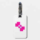 Étiquette À Bagage Cute 8 bits Pixel Bow (Dos Vertical)