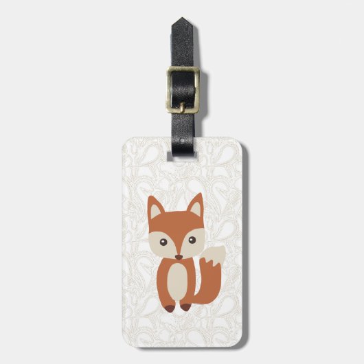 Étiquette À Bagage Cute Baby Fox (Devant Vertical)