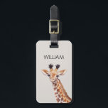 Étiquette À Bagage Cute Baby Giraffe Nom personnalisé<br><div class="desc">petite petite girafe mignonne illustration marque de bagage de nom personnalisée</div>