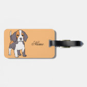 Étiquette À Bagage Cute Beagle (Dos horizontal)