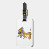 Étiquette À Bagage Cute Bear transportant une cueillette festive Plat (Devant Vertical)