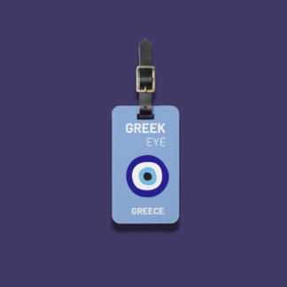 Étiquette À Bagage Cute Bleu Mystique grec OEil Amulet