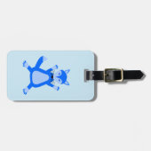 Étiquette À Bagage Cute Blue Baby Boy Fox Nom personnalisé (Devant horizontal)