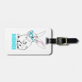 Étiquette À Bagage Cute bunny - Minez ! (Devant horizontal)