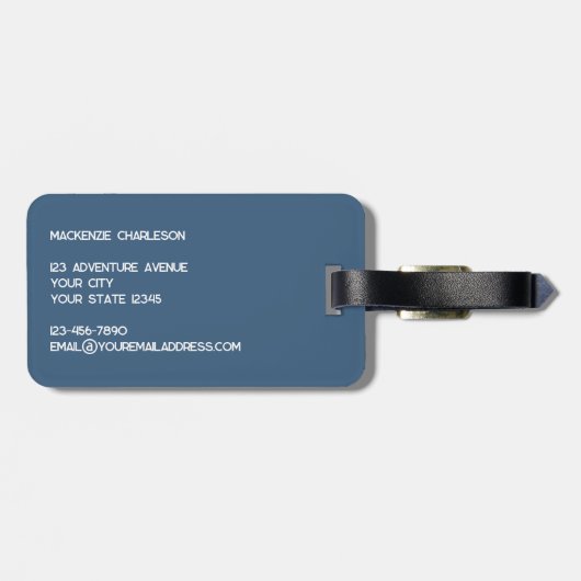 Étiquette À Bagage Cute Capybara (Dos horizontal)