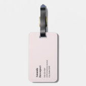 Étiquette À Bagage Cute Cartoon Kitten with Hearts (Dos Vertical)