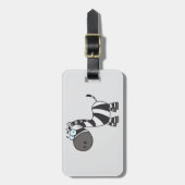 Étiquette À Bagage Cute Cartoon Zebra Funny Animal Character (Devant Vertical)