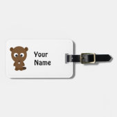 Étiquette À Bagage Cute castor (Devant horizontal)