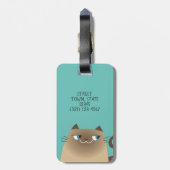 Étiquette À Bagage Cute chat de Siamese (Dos Vertical)