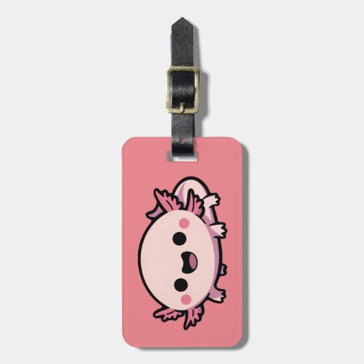 Étiquette À Bagage Cute Chibi Axolotl (Devant Vertical)