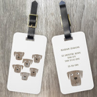 Cute Chocolat Labrador Retriever Dog Art Custom