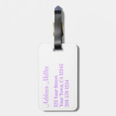 Étiquette À Bagage Cute Custom Personalized Magical Rainbow Unicorn (Dos Vertical)