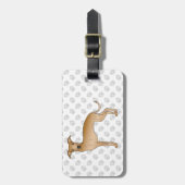 Étiquette À Bagage Cute Dog Italien Grishound Avec Texte Personnalisé (Devant Vertical)