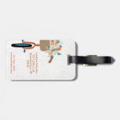 Étiquette À Bagage Cute Girly Paris Café Vacances (Dos horizontal)