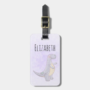 Étiquette À Bagage Cute Gray Tyrannosaure Rex Dinosaur Toy