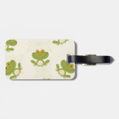 Étiquette À Bagage Cute Green Frog (Dos horizontal)