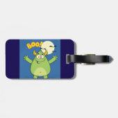 Étiquette À Bagage Cute Green Monster Halloween Boo (Dos horizontal)