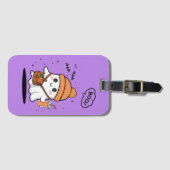 Étiquette À Bagage Cute Halloween Ghost Aesthetic – Kawaii (Devant Horizontal)