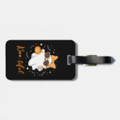 Étiquette À Bagage Cute Halloween Ghost Citrouille épice personnalisé (Dos horizontal)