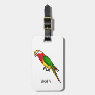 Étiquette À Bagage Cute happy parrot