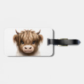 Étiquette À Bagage Cute Highlands Scottish Cow (Dos horizontal)