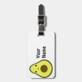 Étiquette À Bagage Cute Kawaii Avocado (Devant Vertical)